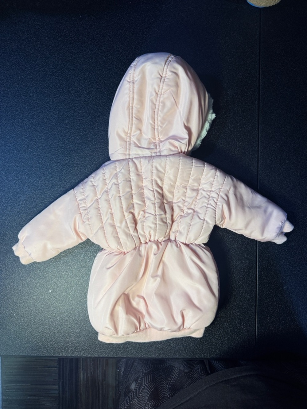First Impressions Light Pink Quilted Hooded Coat 3-6 months